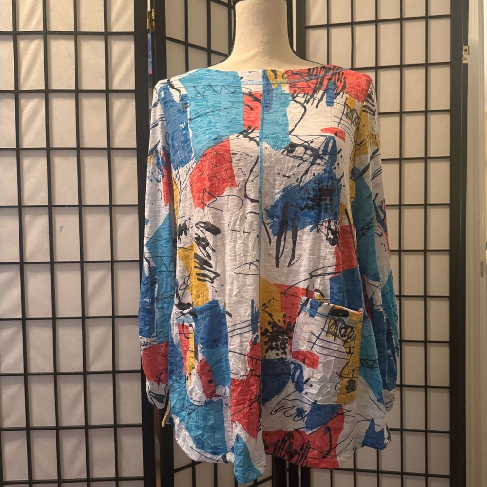 Ali Miles Multicolor Abstract Top